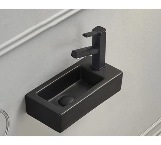 Изображение товара Раковина Gid Bm9272L подвесная черная матовая 36.5x18x9 62203L