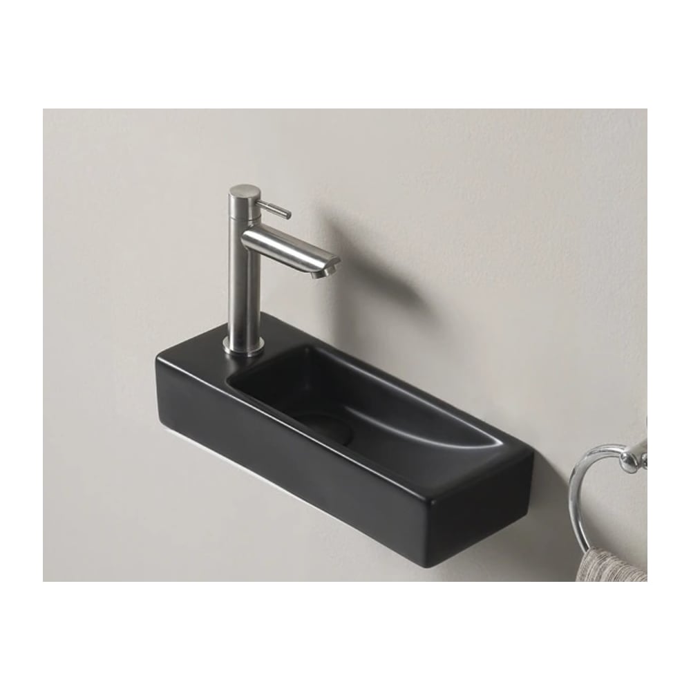 Изображение товара Раковина Gid Bm9271R подвесная черная матовая 38x14.5x8 см керамическая