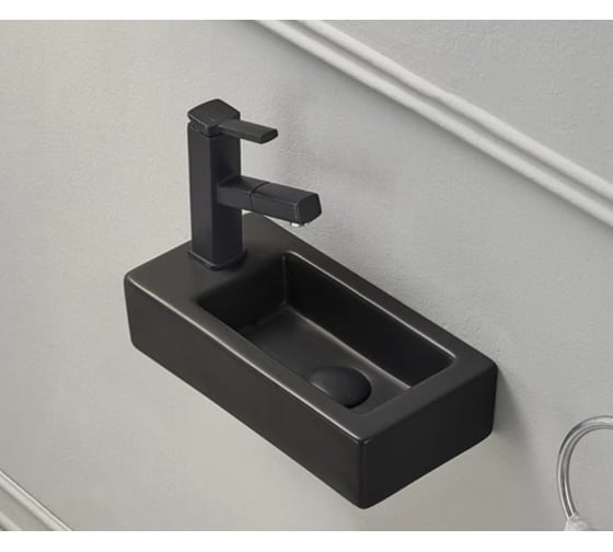 Изображение товара Раковина Gid Bm9272R подвесная черная матовая 36.5x18x9 62203R