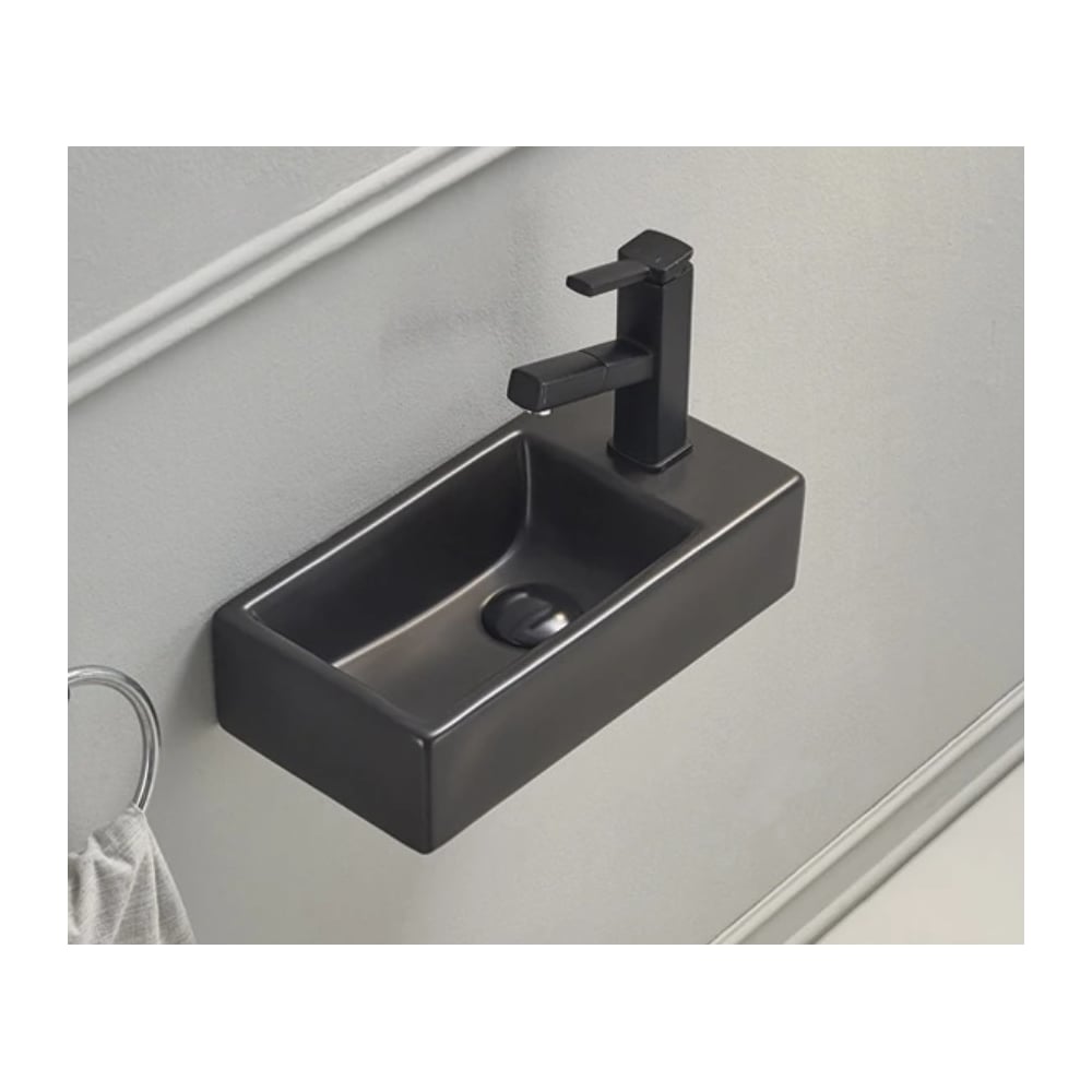 Изображение товара Раковина Gid Bm9270L подвесная черная матовая 40.5x20.5 см