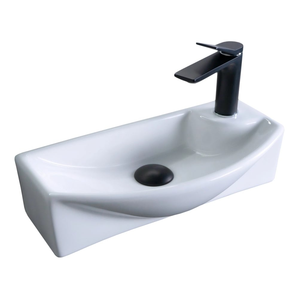 Изображение товара Раковина Gid 7946L подвесная белая из керамики 45.5x22x13 см