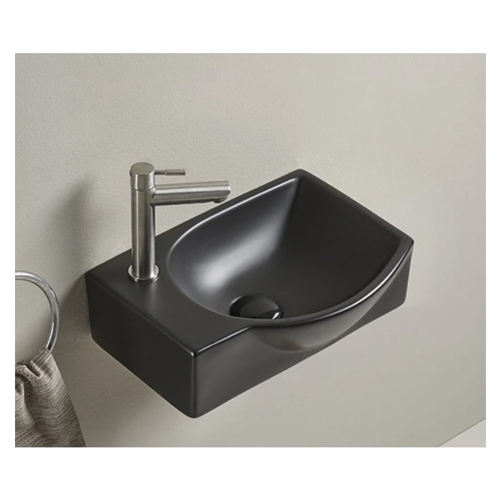 Изображение товара Раковина Gid Bm9276R подвесная черная матовая 40.5x28 см керамика