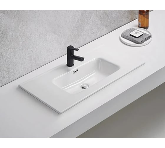 Изображение товара Раковина Gid 9090s встраиваемая сверху белая 91x46.5x17 71158