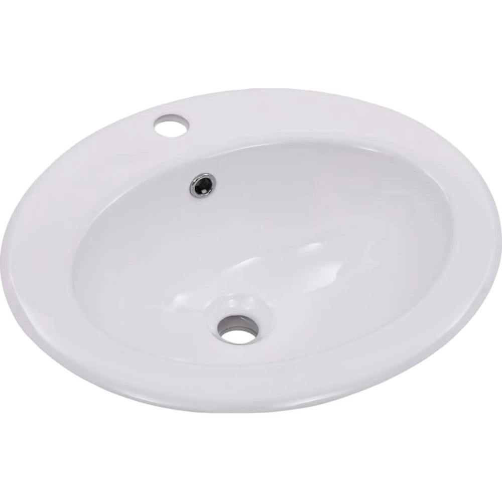 Изображение товара Белая встраиваемая керамическая раковина Gid 9413 овальная 56x49 см