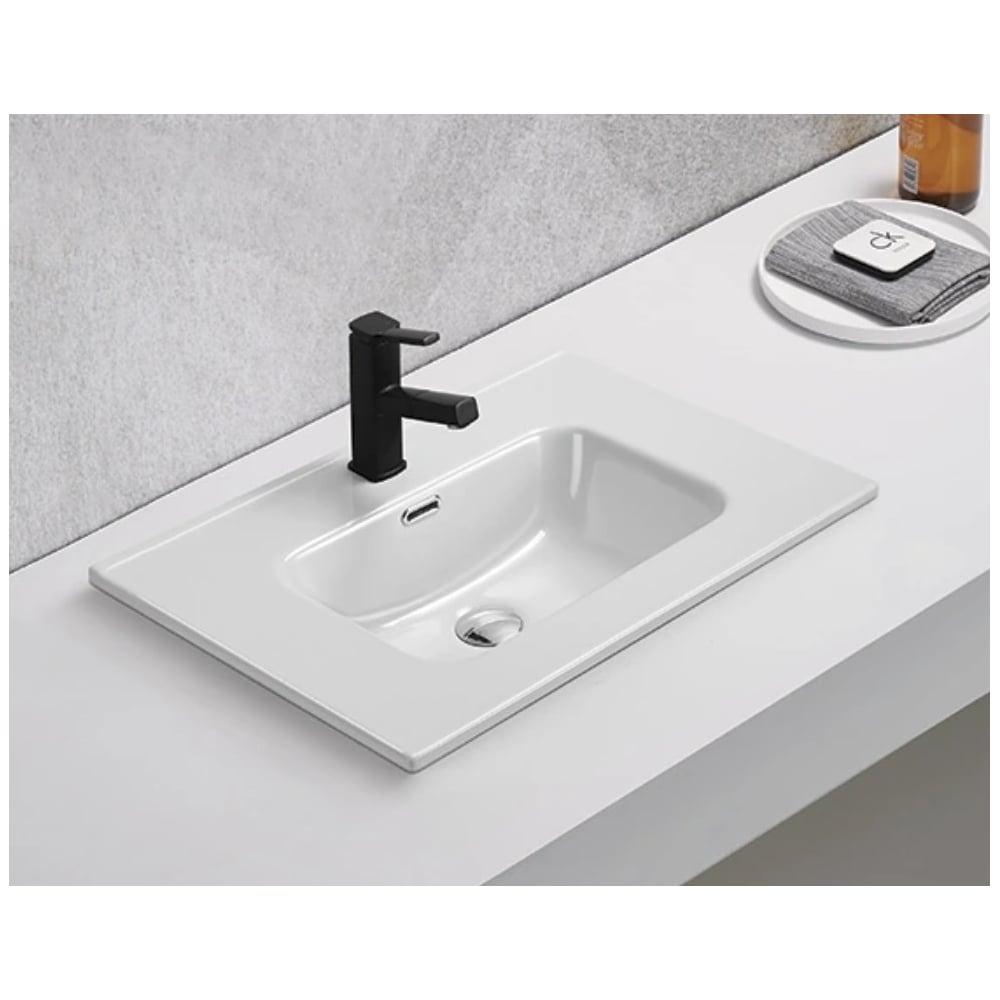 Изображение товара Раковина Gid 9070s встраиваемая белая 71x46,5 см керамика стильная