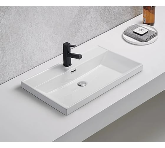 Изображение товара Раковина Gid 5560s встраиваемая сверху белая 61x46.5x15 71166