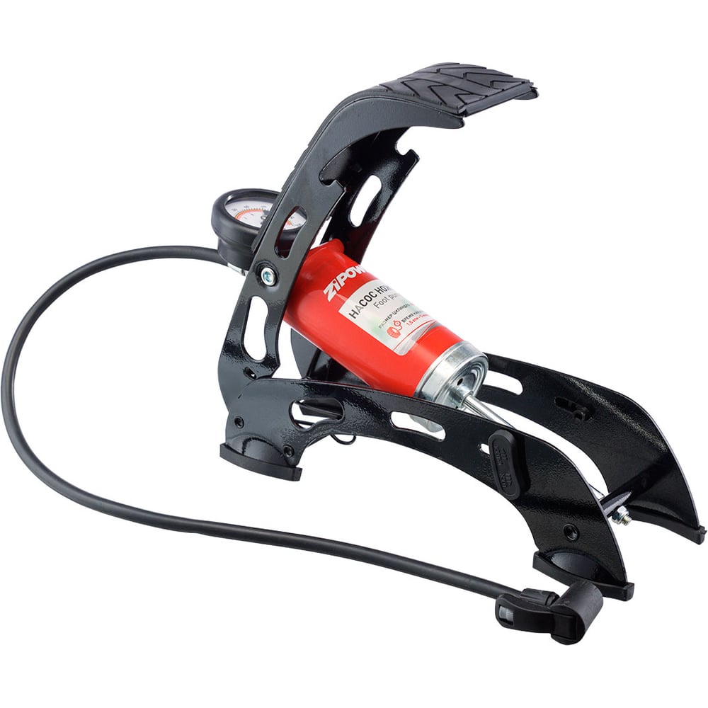 Изображение товара Ножной насос Zipower одноцилиндровый PM4411 с манометром для авто и спорта