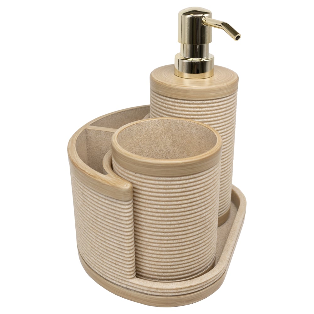 Изображение товара Набор аксессуаров для ванной комнаты Zenfort Джессика бежевый