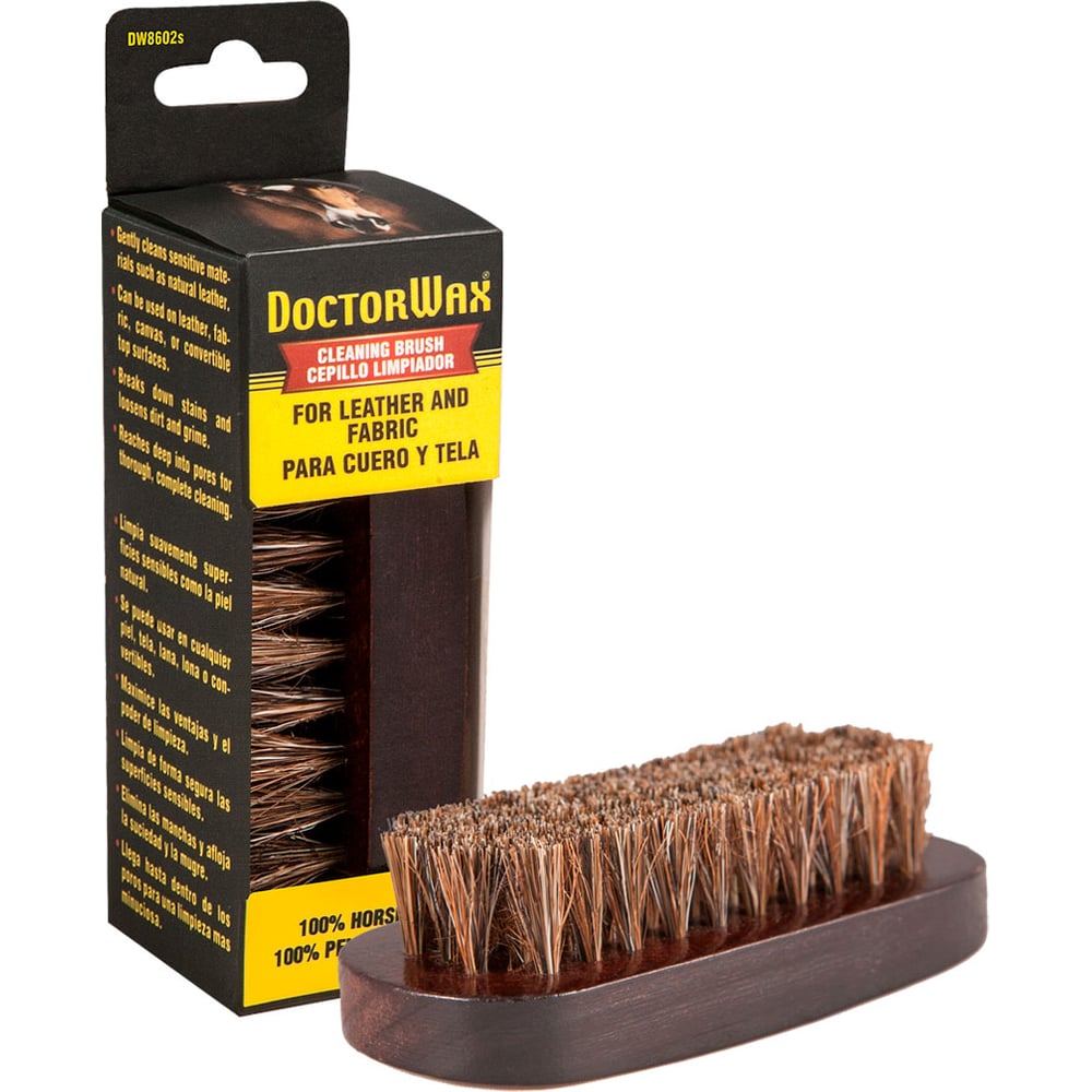 Изображение товара Щетка с щетиной из конского волоса для кожи и ткани DoctorWax DW8602s