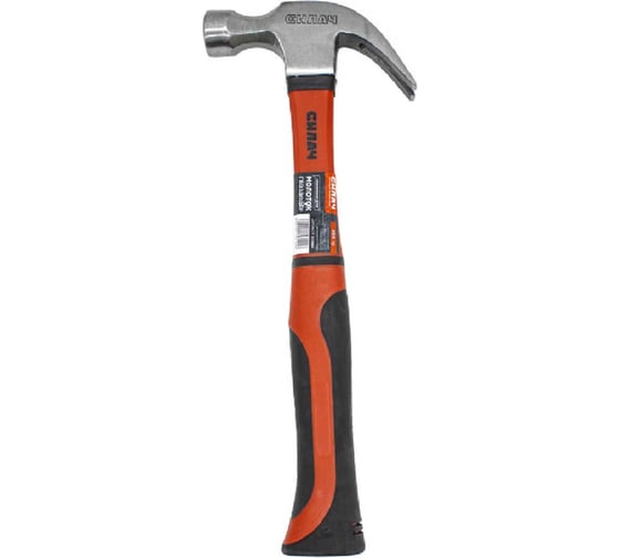 Изображение товара Молоток-гвоздодер СИЛАЧ 450гр. с обрезиненной ручкой (6/48) 023566