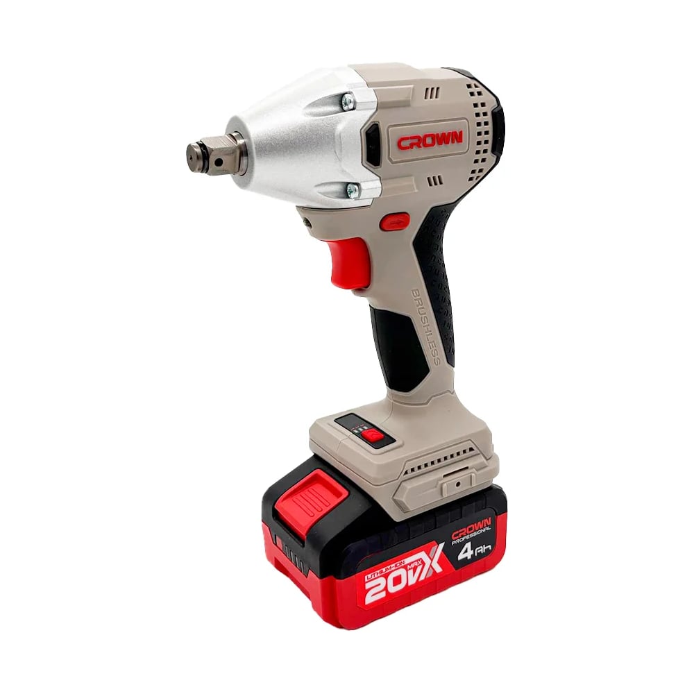 Изображение товара Аккумуляторный ударный гайковерт Crown BL CT22046HX-4S TB 20VMax Безщеточный раменный