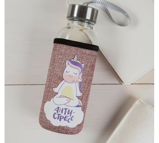 Изображение товара Бутылка Командор стекло в чехле Антистресс 350 мл 3914783