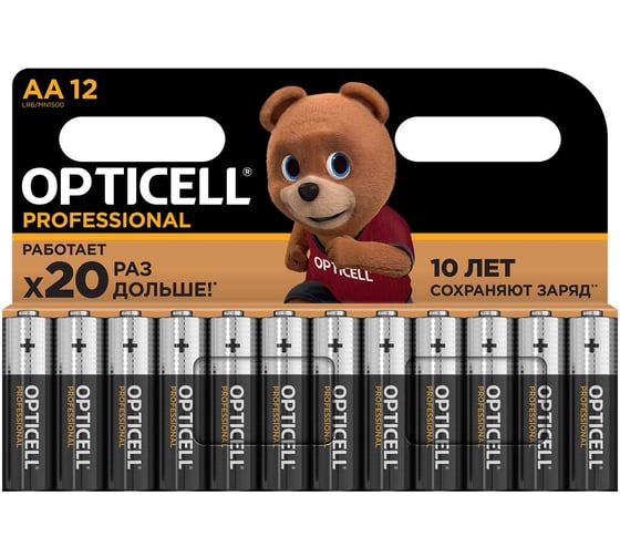 Изображение товара Батарейки OPTICELL Professional AA 12шт  6052005