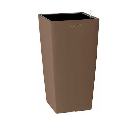 Изображение товара Кашпо Ola Dom DELUXE квадратное LONG 80 литров OLA DOM (мокко) 500х500х950мм 073753