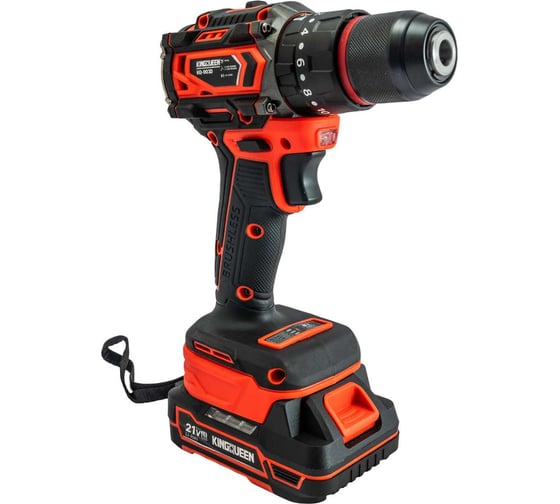 Изображение товара Шуруповерт KINGQUEEN бесщеточный, ударный, 21В, патрон 13мм, 2АКБ, KQ-903D