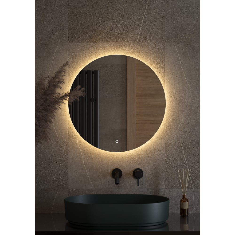 Изображение товара Зеркало с LED-подсветкой DEFESTO Ø60 см сенсорное теплый белый свет OPTI Изображение товара Зеркало с LED-подсветкой DEFESTO Ø60 см сенсорное теплый белый свет OPTI