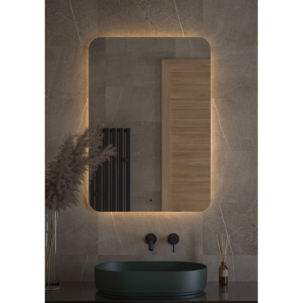 Изображение товара Зеркало с LED-подсветкой DEFESTO 70x100 см ИК выключатель OPTI 2819R