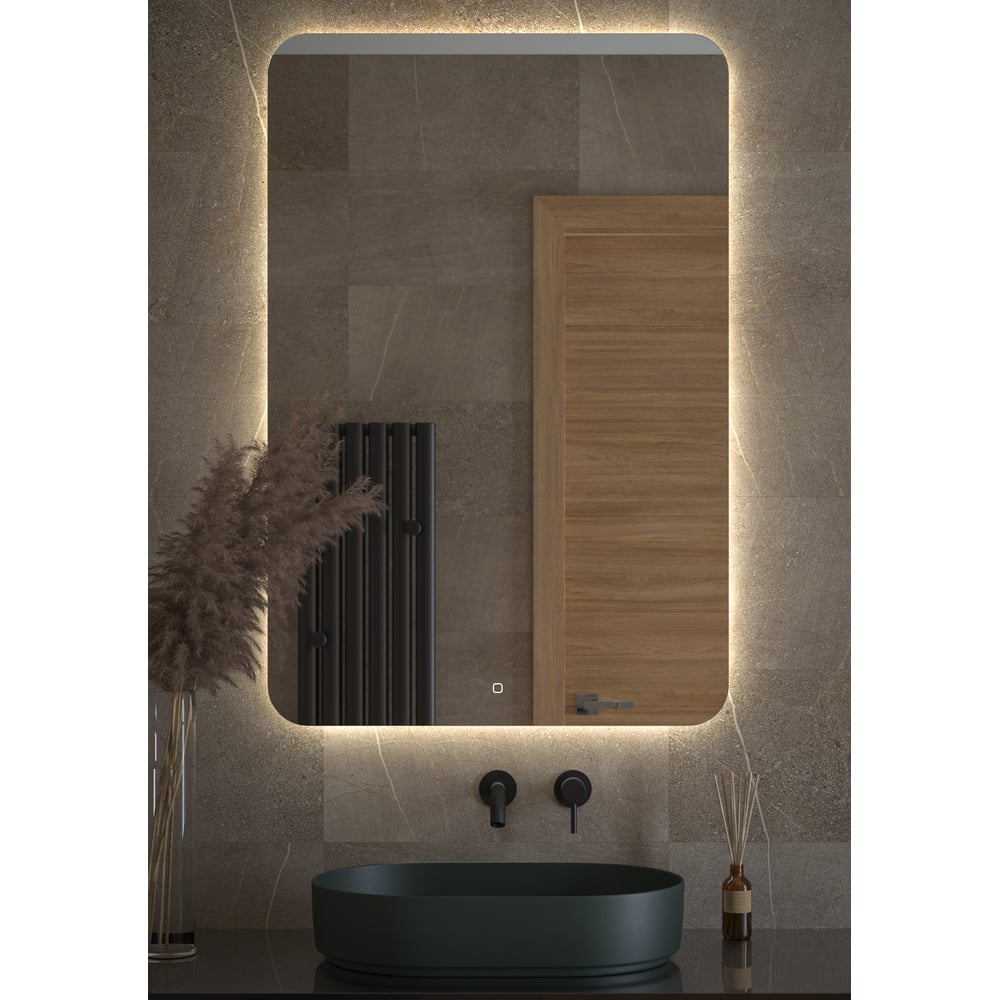 Изображение товара Зеркало с LED-подсветкой DEFESTO 80x120 см с сенсорным выключателем