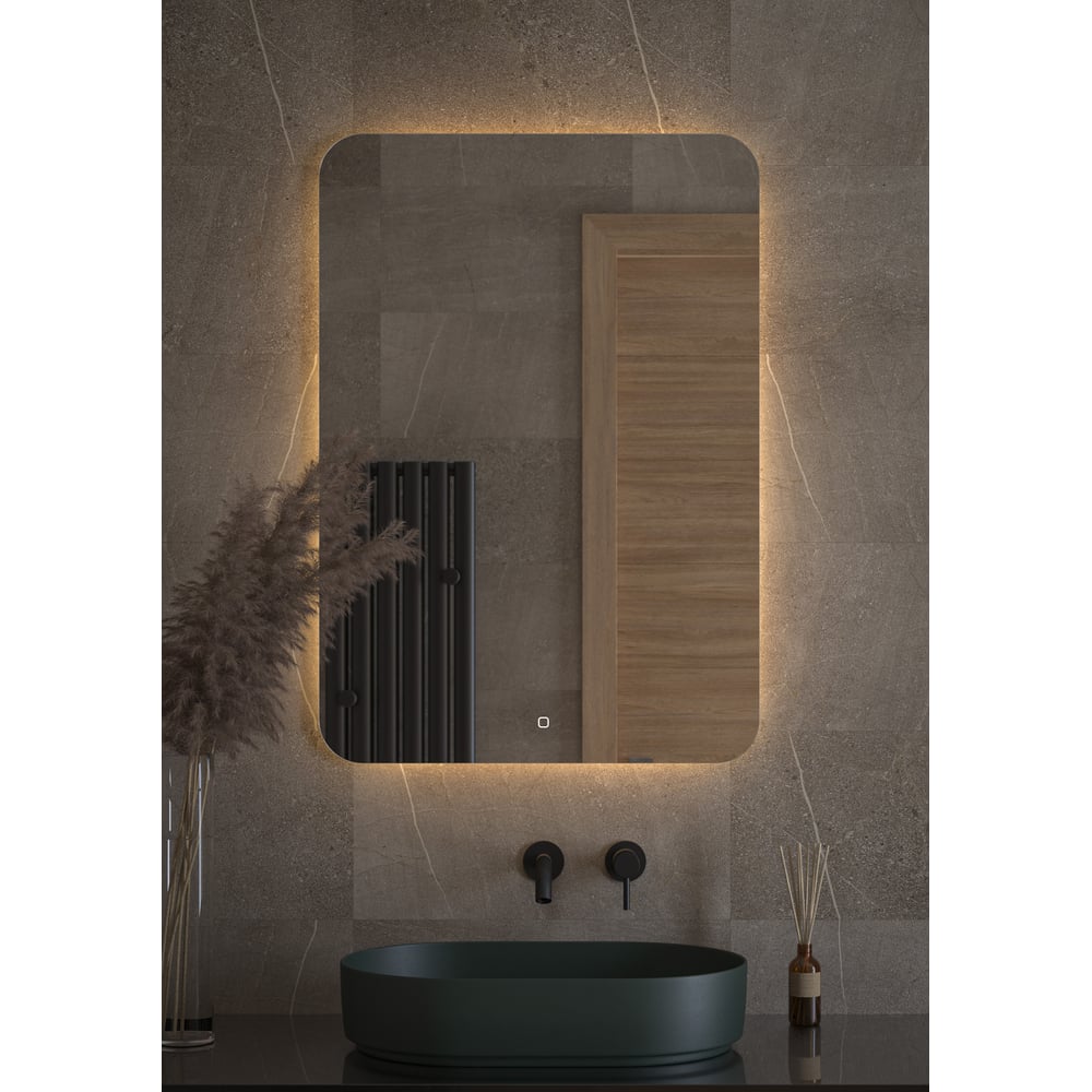 Изображение товара Зеркало с LED-подсветкой DEFESTO 70x100 см сенсорный выключатель OPTI DF 2819S