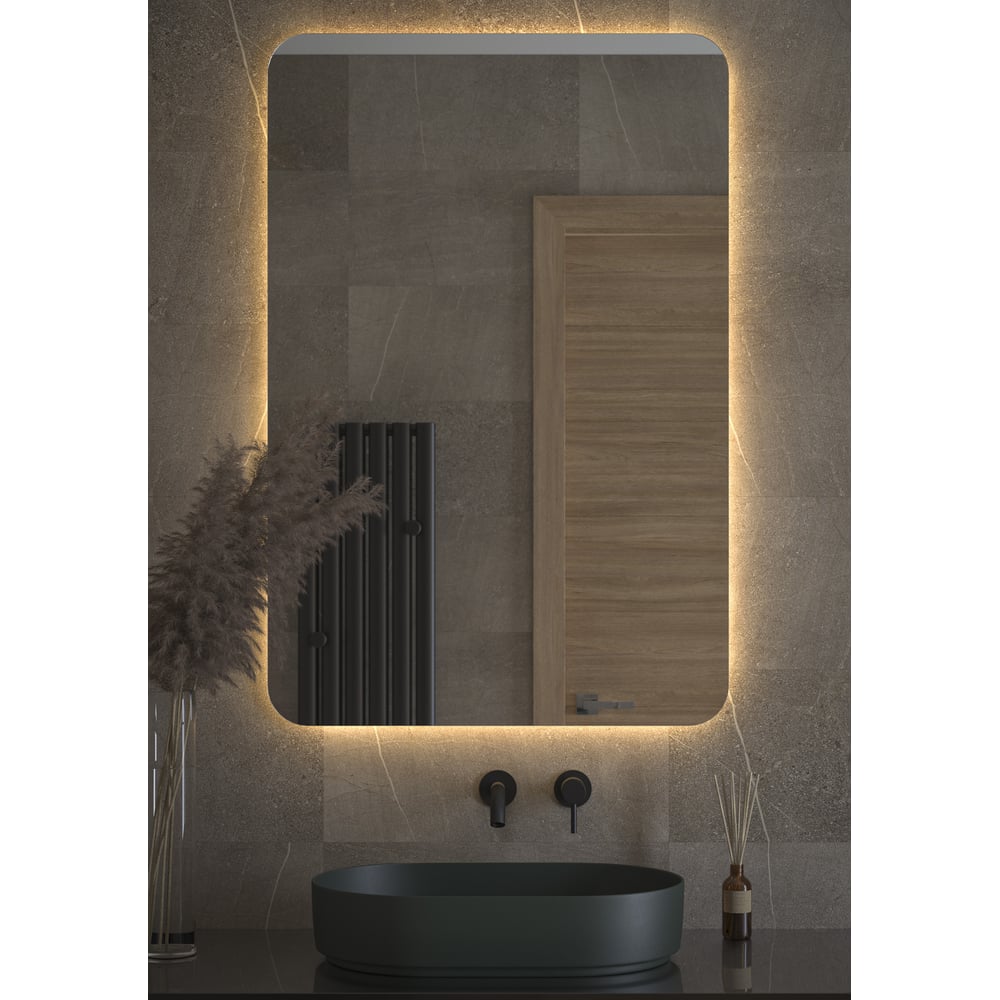 Изображение товара Зеркало с LED-подсветкой DEFESTO 80x120 см OPTI DF 2820 современное для ванной