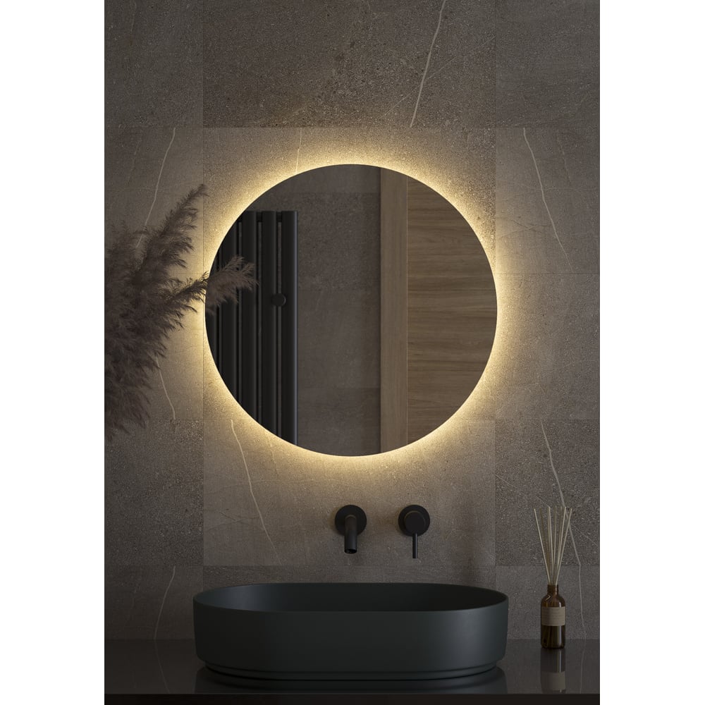 Изображение товара Зеркало с LED-подсветкой DEFESTO Ø60 см, Теплый белый свет, современный дизайн