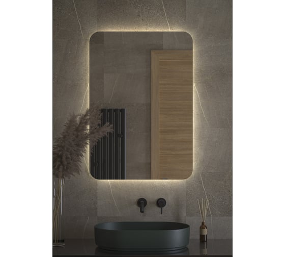 Изображение товара Зеркало с LED-подсветкой DEFESTO 70x100 см, Без выключателя, Нейтральный белый свет OPTI DF 2809