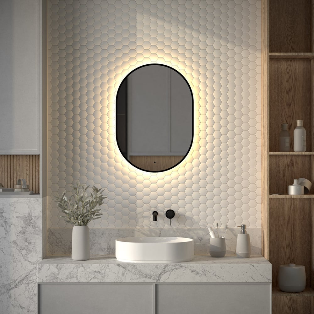 Изображение товара Зеркало с окантовкой и LED-подсветкой DEFESTO 19W 50x70 см