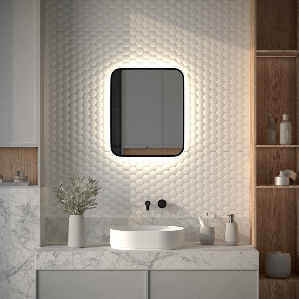 Изображение товара Зеркало с LED-подсветкой DEFESTO Aura DF 2963R 50x60 см, сенсор