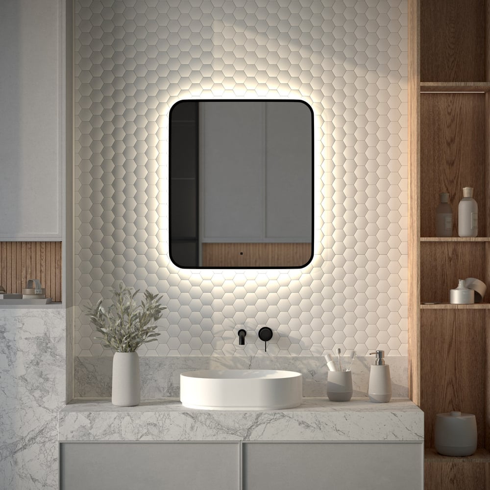 Изображение товара Зеркало с окантовкой и LED-подсветкой DEFESTO Aura DF 2966R 60x70 см