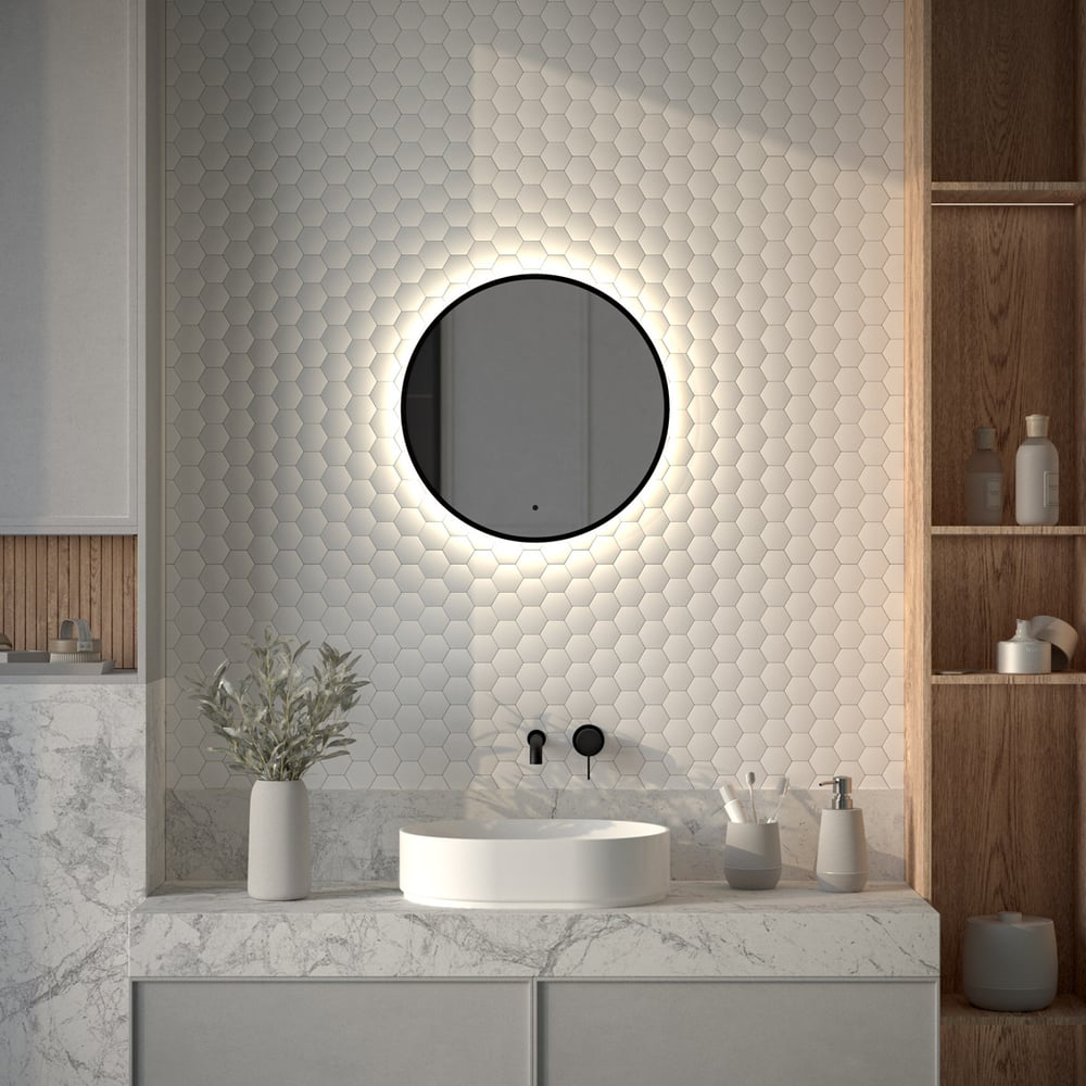 Изображение товара Зеркало с окантовкой и LED-подсветкой DEFESTO 12W 50 см AURA DF 2982R