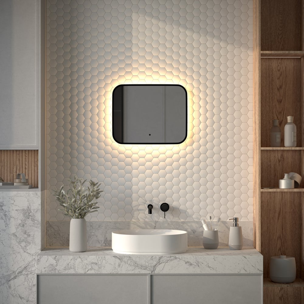 Изображение товара Зеркало сLED-подсветкой DEFESTO Aura 50x40 см с сенсорным управлением