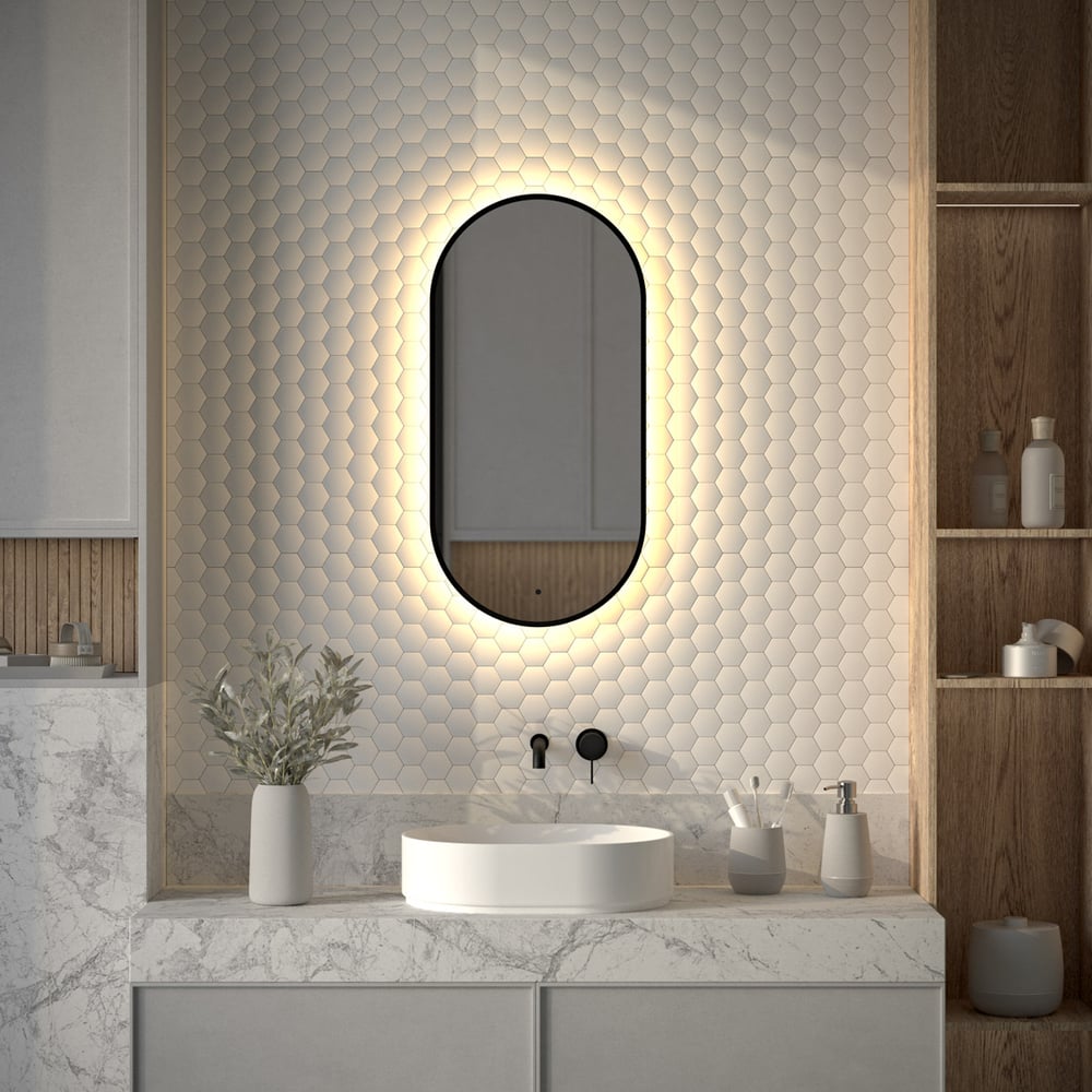 Изображение товара Зеркало с LED-подсветкой DEFESTO 40x80 см с ИК-выключателем