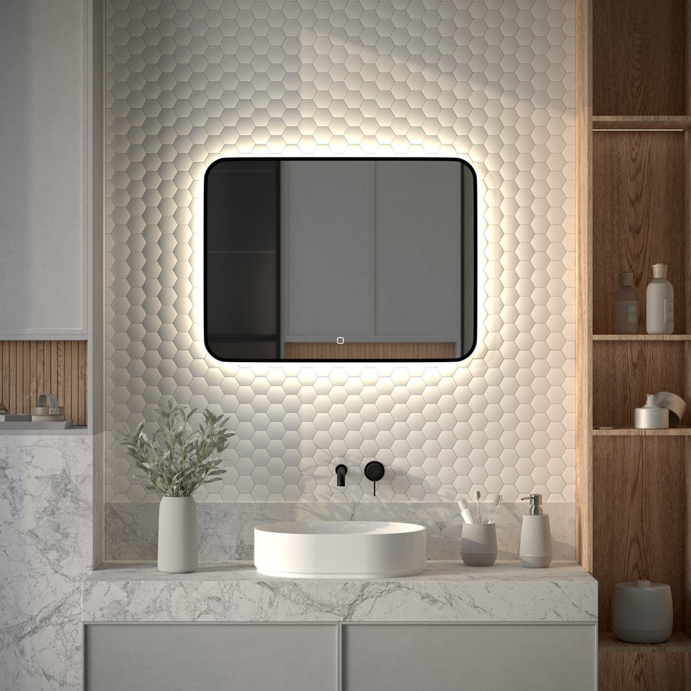 Изображение товара Зеркало с LED-подсветкой DEFESTO 80x60 см сенсорное современное