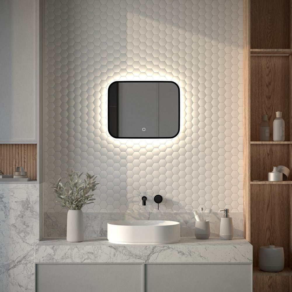 Изображение товара Зеркало с LED подсветкой DEFESTO AURA 15W 50x40 см Сенсорное управление Изображение товара Зеркало с LED подсветкой DEFESTO AURA 15W 50x40 см Сенсорное управление