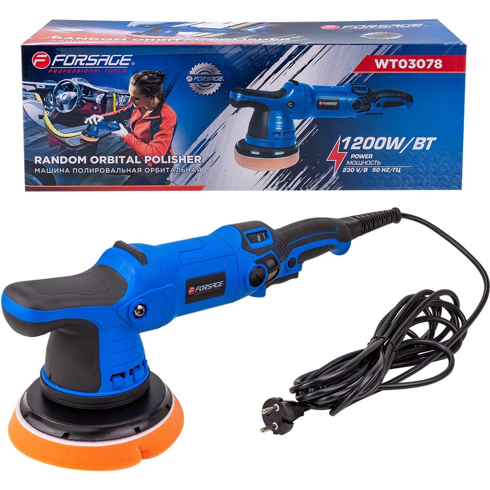 Изображение товара Машина полировальная Forsage орбитальная 1200Вт F-WT03078