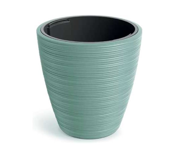 Изображение товара Кашпо пластик с вкладышем Ola Dom Vena Round d39см h40см 20/33л мята 073544