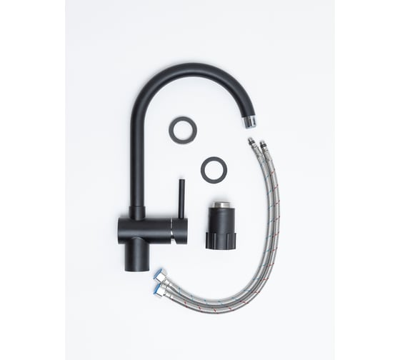 Изображение товара Смеситель кухонный Grandex AQUA BASIC-C BLACK METALIC 9003015