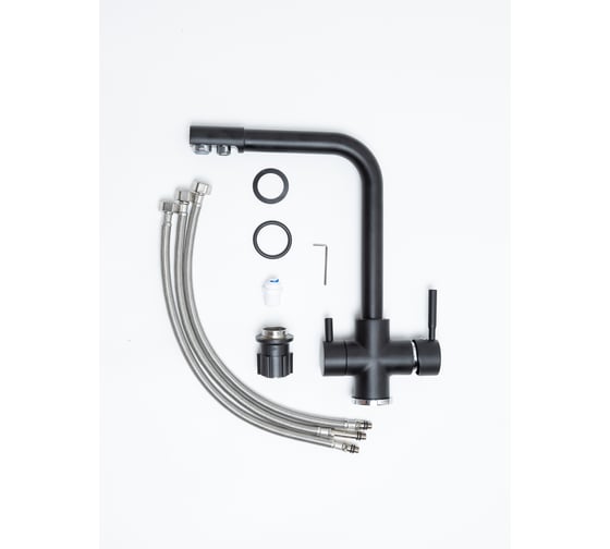 Изображение товара Смеситель кухонный Grandex AQUA PURE-L CARBON 9001014