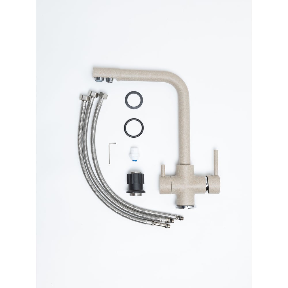 Изображение товара Современный кухонный смеситель Grandex AQUA PURE-L BEIGE 9001013