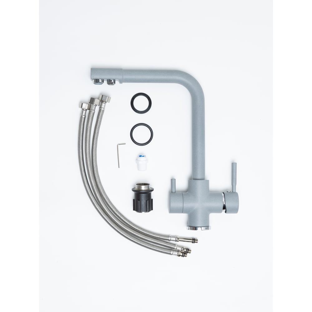 Изображение товара Кухонный смеситель Grandex Aqua PURE-L CONCRETE 9001012 однорычажный современный стиль