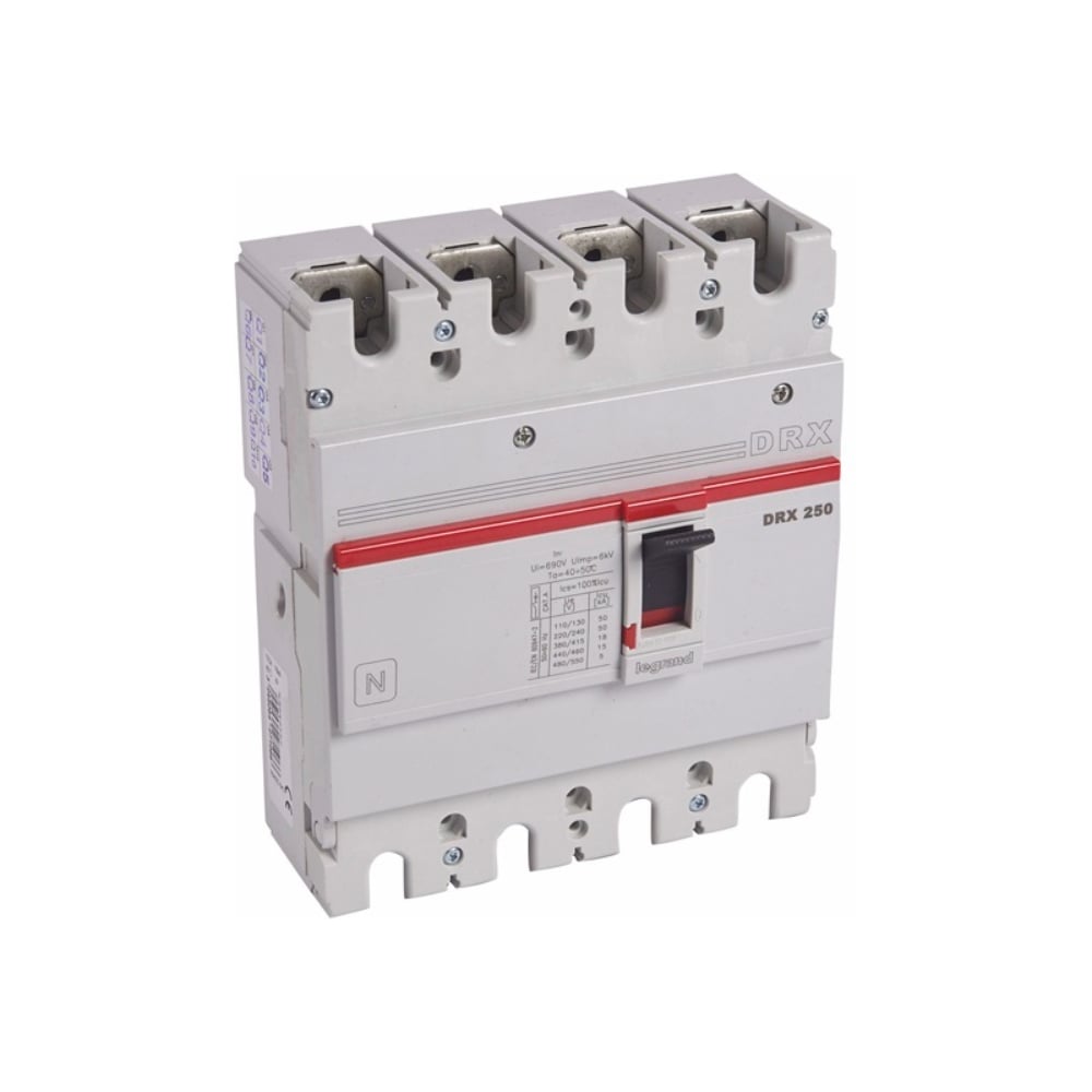 Изображение товара Автоматический выключатель Legrand DRX250 175A 4P 18кА