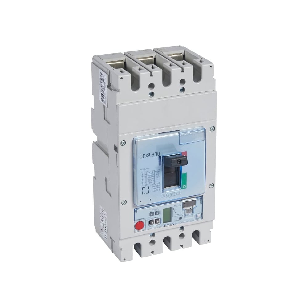 Изображение товара Автоматический выключатель Legrand DPX³ 630, электронный расцепитель S2, с изм. блоком, 50 кА, 400 В~, 3П, 500 А 422109
