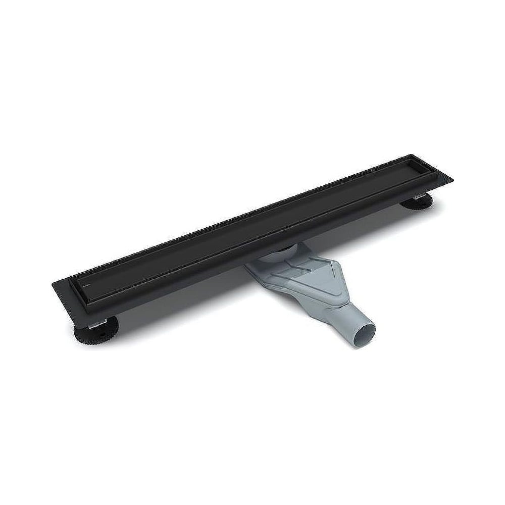 Изображение товара Желоб душевой ESBANO Combi решетка TILE матовый черный длина 70 см ESTRCOMTILE70MB