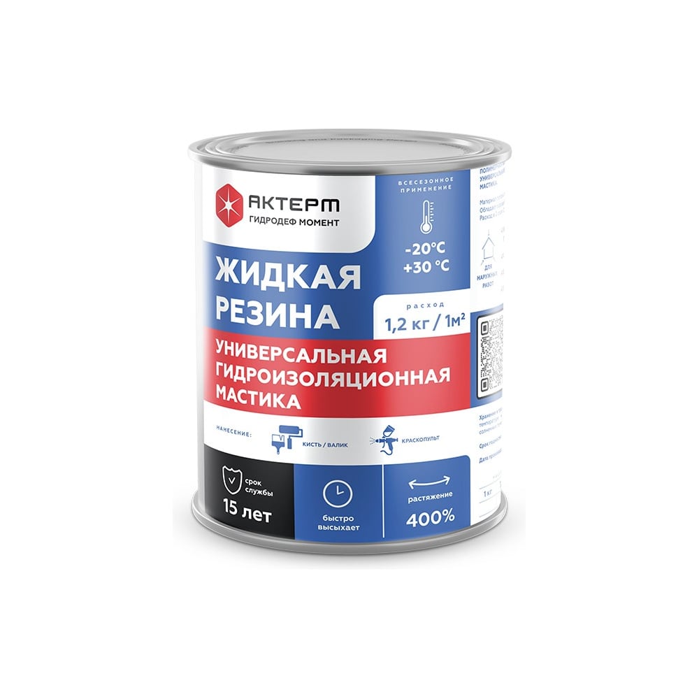 Изображение товара Гидроизоляция АКТЕРМ ГидроДеф Момент 1 кг 908083043