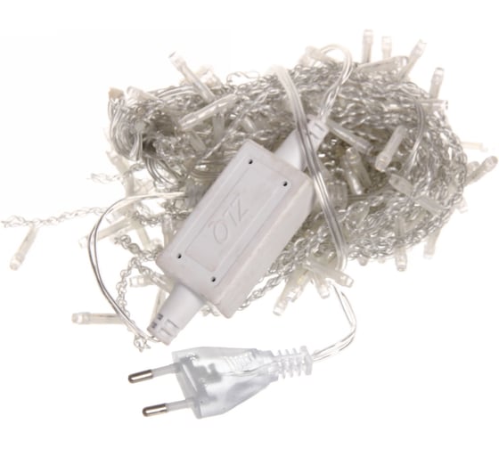 Изображение товара Гирлянда для улицы Серпантин БАХРОМА Мерцание ш5м* в40/60см 180 ламп LED, прозр.пров,1 режим, IP-54, Теплый белый/Белый (возможность соединения) 183-297