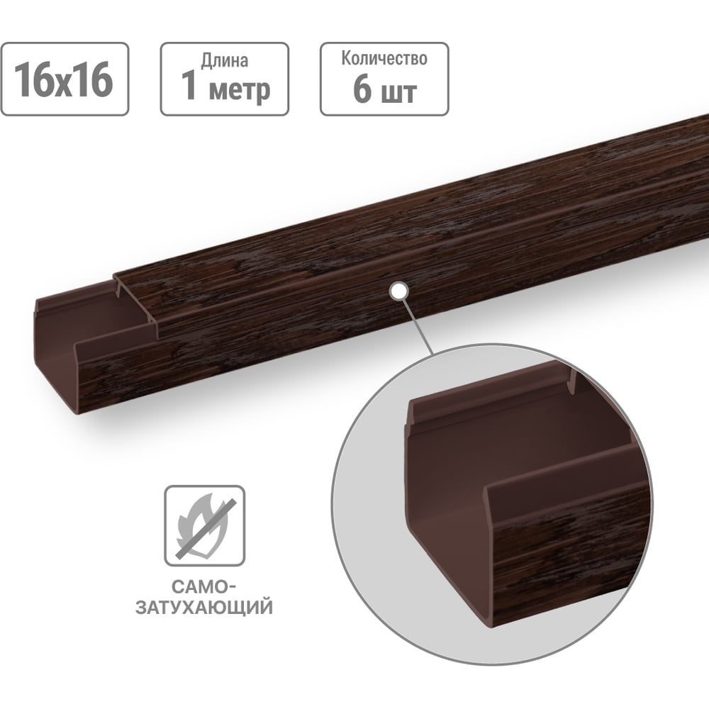 Изображение товара Кабель-канал TDM ELECTRIC ЭКО 3D сосна бежевый 16х16, 1 метр, упаковка 6 штук