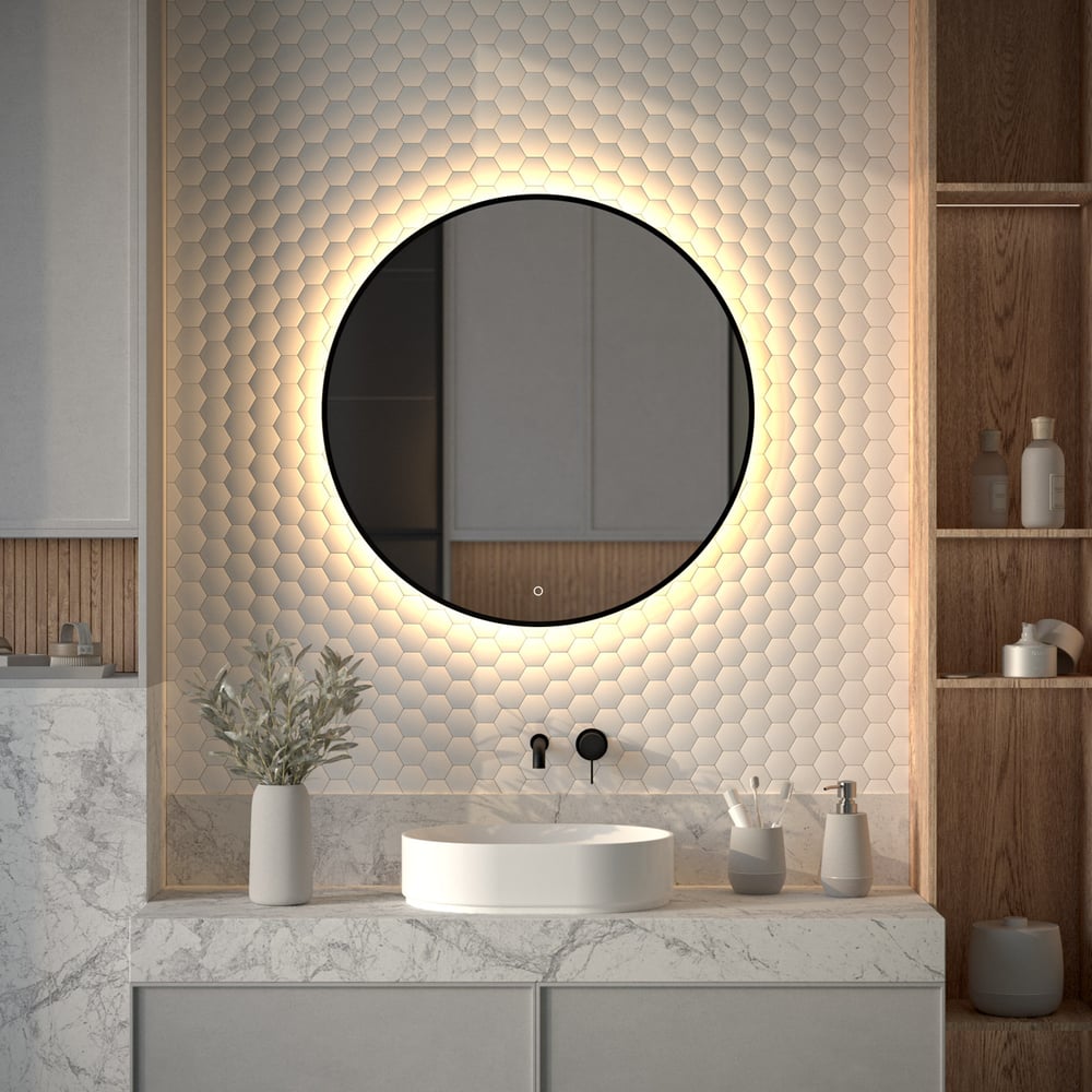 Изображение товара Зеркало с LED-подсветкой DEFESTO 80 см сенсорное современное AURA DF 2995S