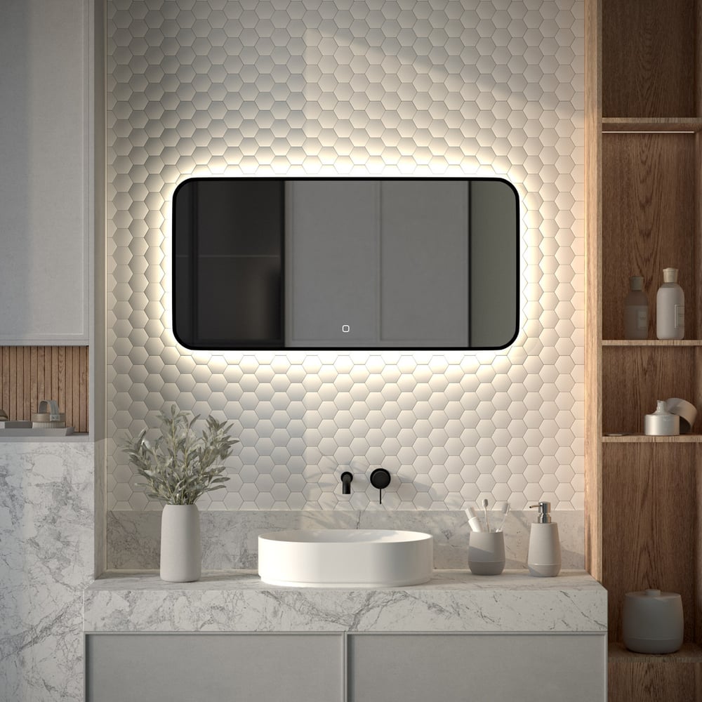 Изображение товара Зеркало с LED-подсветкой DEFESTO 100x50 см сенсорное мягкий белый свет