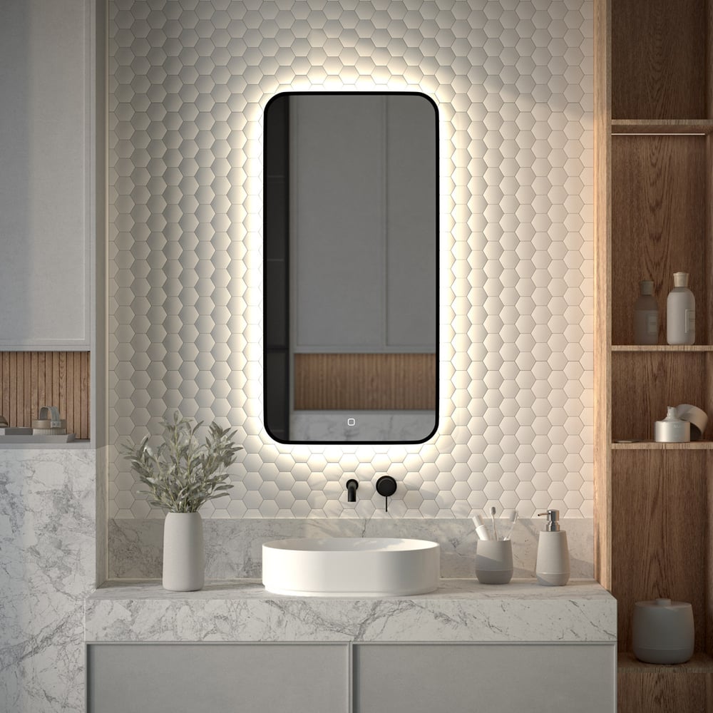 Изображение товара Зеркало с LED-подсветкой DEFESTO 28W 50x100 см с сенсорным выключателем