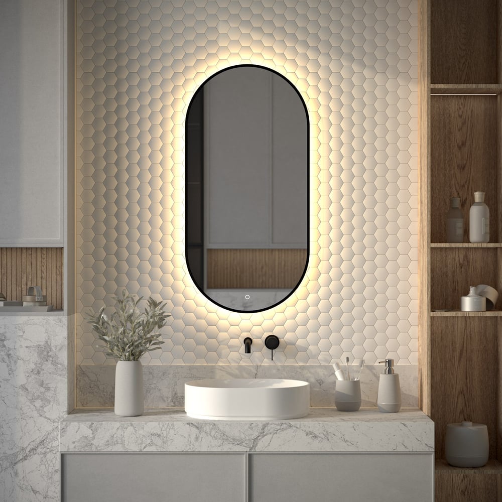 Изображение товара Зеркало DEFESTO с LED-подсветкой 50x100 см сенсорный выключатель